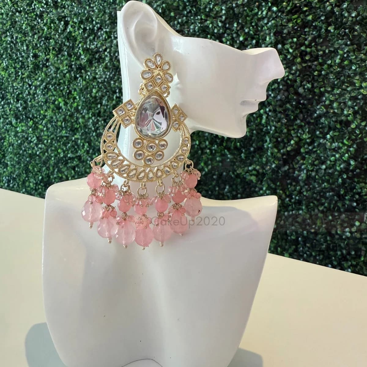 Pink Drop Heavy Earring